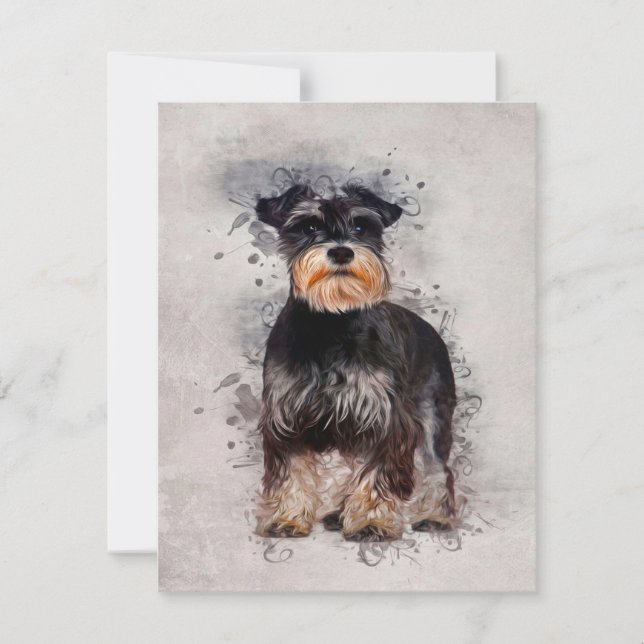 Personalisiert Schnauzer | Hund Birthday card Einladung (Vorderseite)