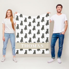 Personalisiert Schnauzer (schwarz) Fleecedecke