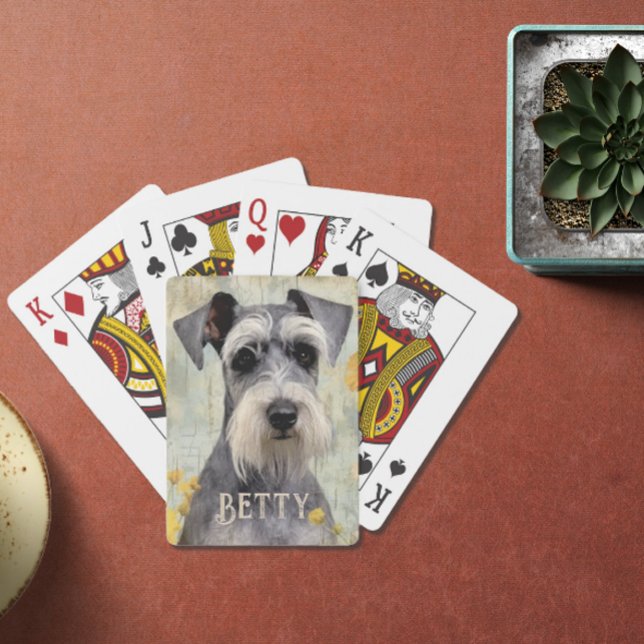 Personalisiert Schnauzer Spielkarten (Add a touch of cuteness to your card game with these pretty playing cards.)
