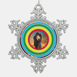 Personalisiert Schneeflocken Zinn-Ornament