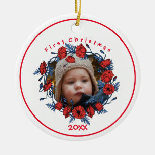 Personalisiert schöner Poppy Kreath Keramik Ornament