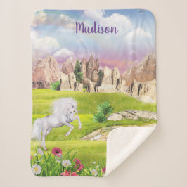 Personalisiert schönes Einhorn Sherpa Blanket Sherpadecke