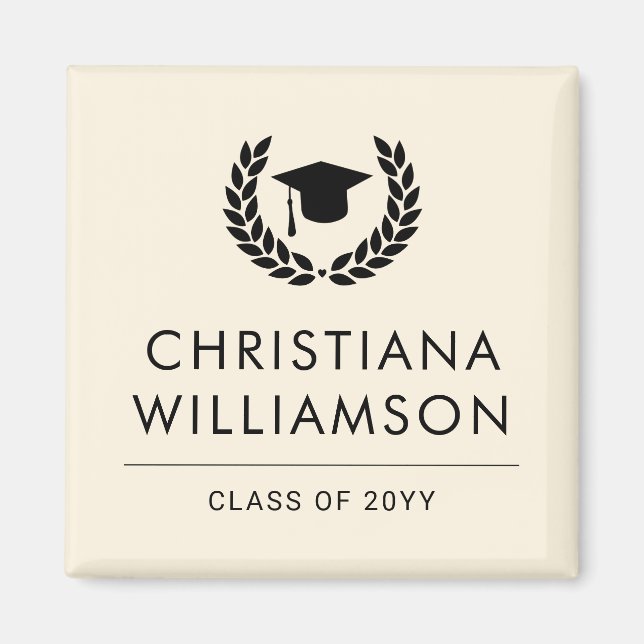 Personalisiert School and Uni-Abschluss Elegante Magnet (Vorne)