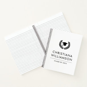 Personalisiert School and Uni-Abschluss Elegante Notizbuch