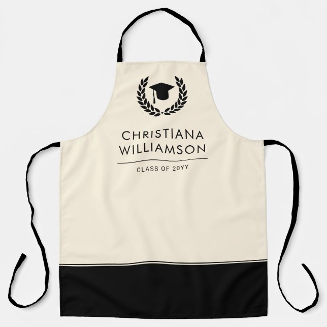 Personalisiert School and Uni-Abschluss Elegante Schürze (Vorderseite)