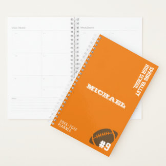 Personalisiert School Football Planner Planer