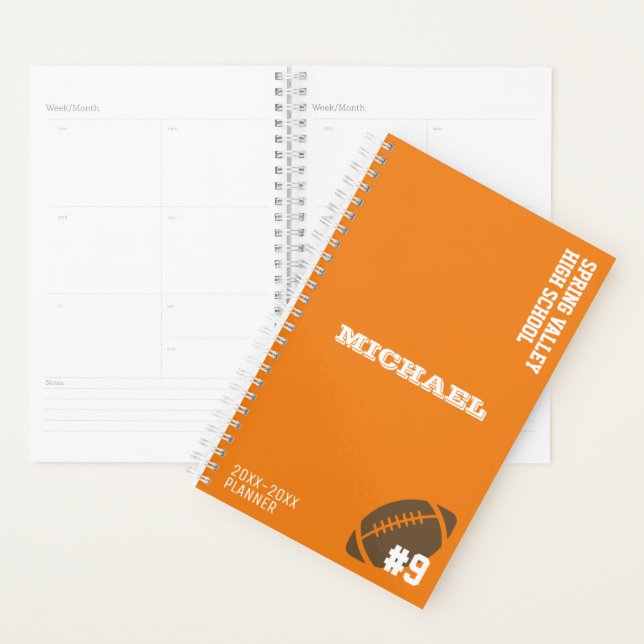 Personalisiert School Football Planner Planer (Anzeige)