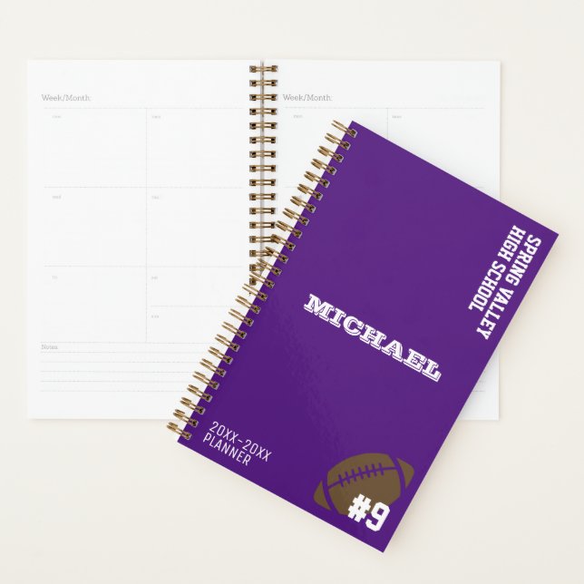 Personalisiert School Football Planner Planer (Anzeige)