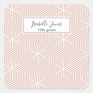 personalisiert School iPad mit geometrischer Schri Quadratischer Aufkleber