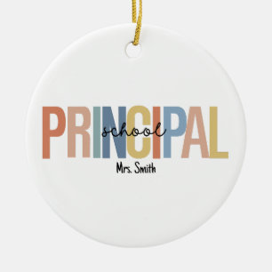 Personalisiert School Principal Weihnachten Keramik Ornament