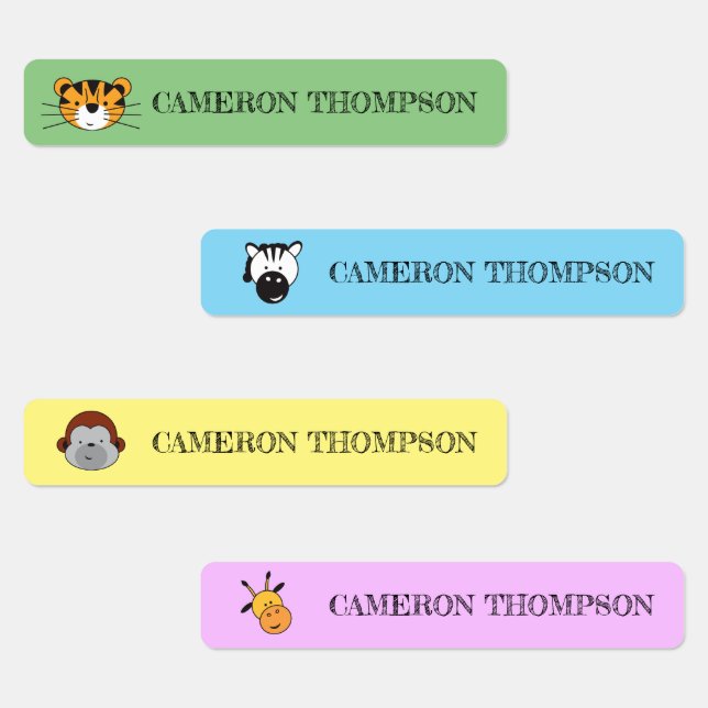 Personalisiert School Safari Etiketten (Gruppe)