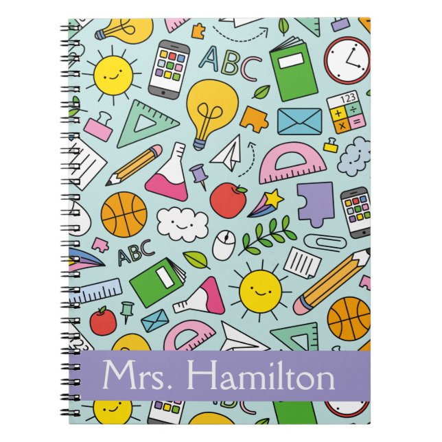 Personalisiert School Supplements Notebook Notizblock (Vorderseite)