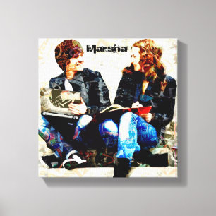 Personalisiert School Themed Teens Collage Leinwanddruck