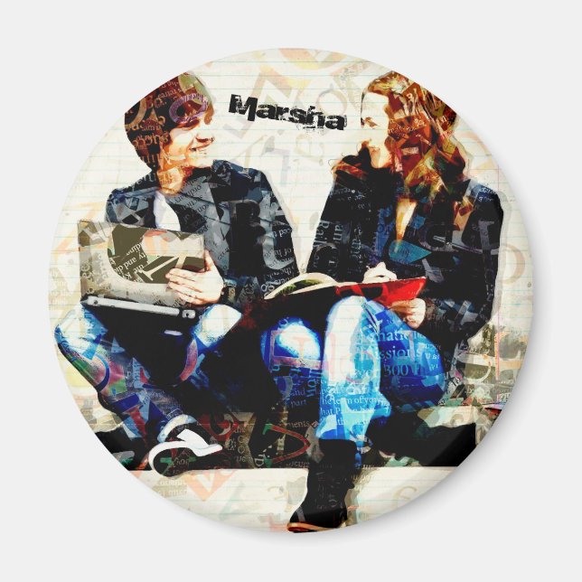 Personalisiert School Themed Teens Collage Magnet (Vorne)