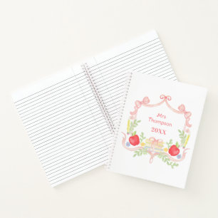 Personalisiert School Wappen   Klassenlehrer Notizbuch