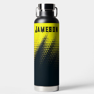 Personalisiert Schwarz/Gelb Trinkflasche