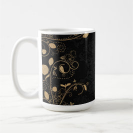 Personalisiert Schwarz und Gold Feierliche Weihnac Kaffeetasse