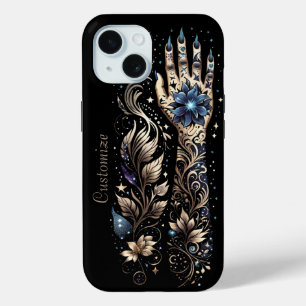 Personalisiert Schwarz und Gold Hand Tattoo Case-Mate iPhone Hülle