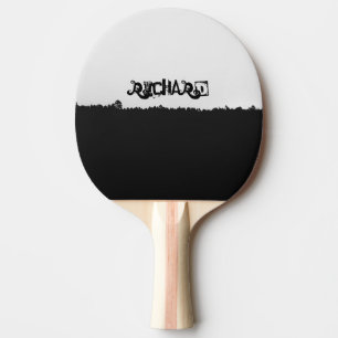 Personalisiert Schwarz verschattet Tischtennis Schläger