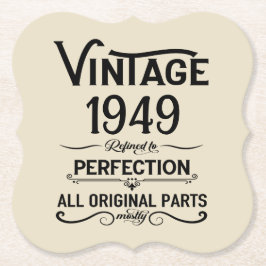 Personalisiert schwarz Vintag 75. Geburtstagsparty Untersetzer