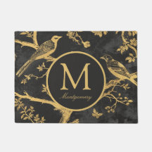 Personalisiert-Schwarzes-Gold-Monogramm