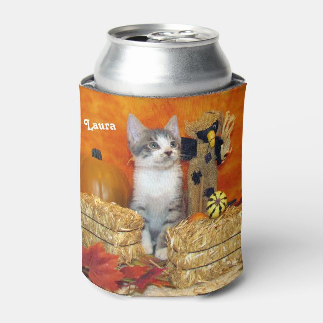 Personalisiert - Schweinekochen Herbst/Herbst der  Dosenkühler (Kanne Vorderseite)