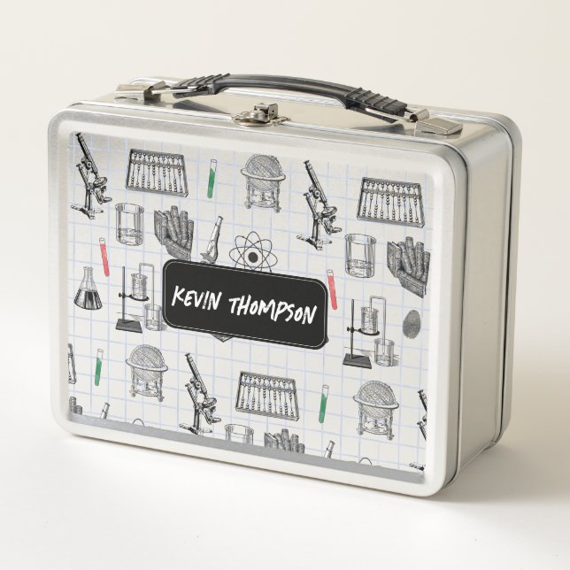 Personalisiert Science Chemistry Scientifics Patte Metall Brotdose (Vorderseite)