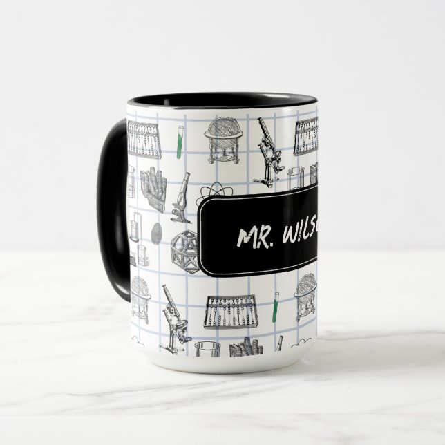 Personalisiert Science Chemistry Scientifics Patte Tasse (Vorderseite Links)
