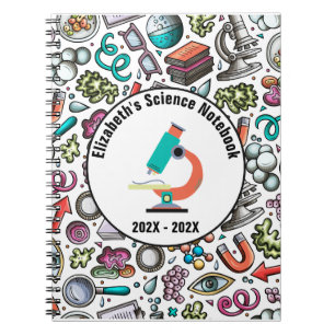 Personalisiert Science Notebook Cover - Lila Notizblock