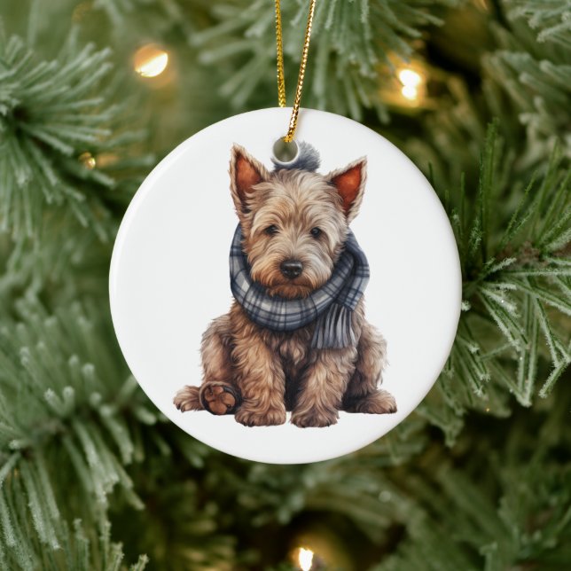 Personalisiert Scottish Terrier Dog Keramik Ornament (Baum)