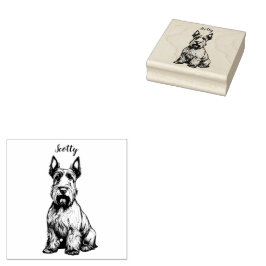 Personalisiert Scottish Terrier Gummistempel