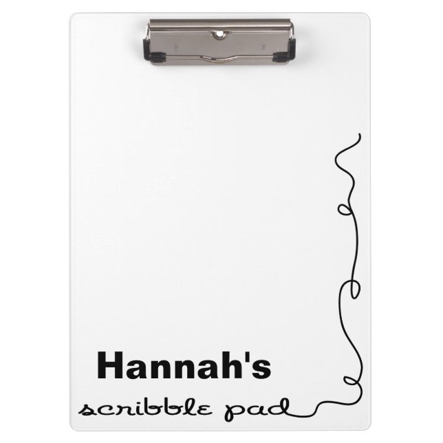Personalisiert Scribble Pad Klemmbrett (Vorderseite)
