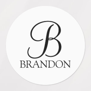 Personalisiert-Script-Monogramm- und Namensmarken Etiketten