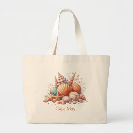 Personalisiert Seashell Tote Bag Jumbo Stoffbeutel