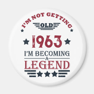 Personalisiert sechzig Vintagen Geburtstagsgeschen Magnet