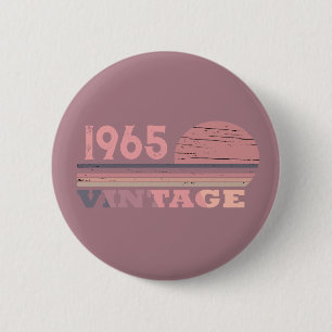 Personalisiert sechzigste Vintage 60. Geburtstagsp Button