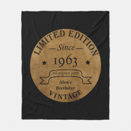 Personalisiert sechzigste Vintage 60. Geburtstagsp Fleecedecke