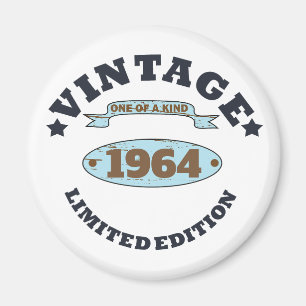 Personalisiert sechzigste Vintage 60. Geburtstagsp Magnet