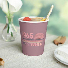 Personalisiert sechzigste Vintage 60. Geburtstagsp Pappbecher
