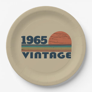 Personalisiert sechzigste Vintage 60. Geburtstagsp Pappteller