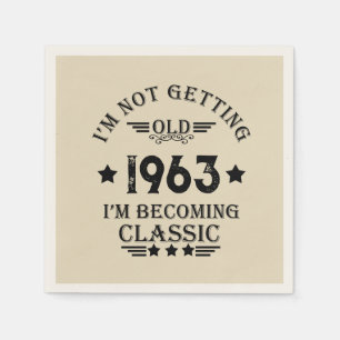 Personalisiert sechzigste Vintage 60. Geburtstagsp Serviette