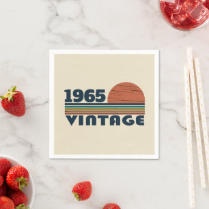 Personalisiert sechzigste Vintage 60. Geburtstagsp Serviette