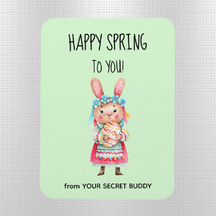 Personalisiert Secret Buddy Happy Spring flexibel Magnet