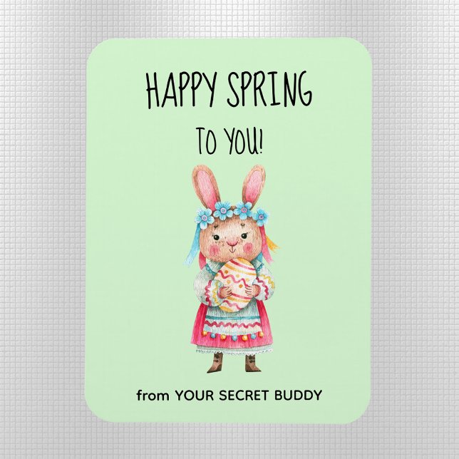 Personalisiert Secret Buddy Happy Spring flexibel Magnet (Von Creator hochgeladen)