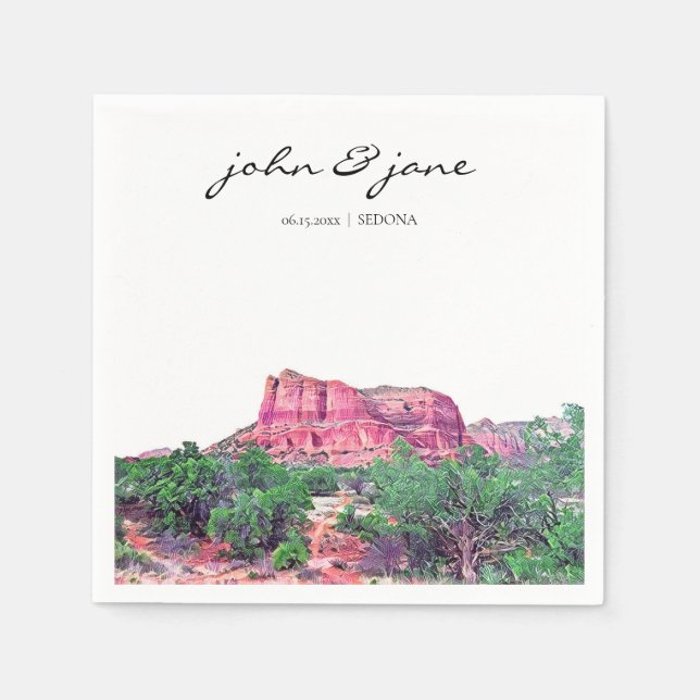 Personalisiert Sedona AZ Napkins Serviette (Vorderseite)