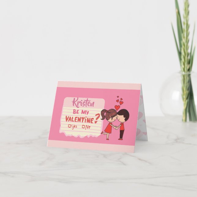 Personalisiert Sei ich ja oder keine Valentinstag- Karte (Vorderseite)