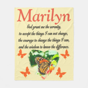 PERSONALISIERT SERENITY PRAYER PERSONALISIERT BLAN FLEECEDECKE
