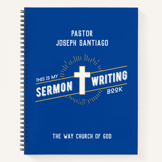 Personalisiert sermon Writing Notebook Notizbuch (Vorderseite)
