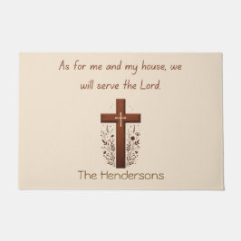 Personalisiert Servieren Sie dem Herrn und überque Fußmatte