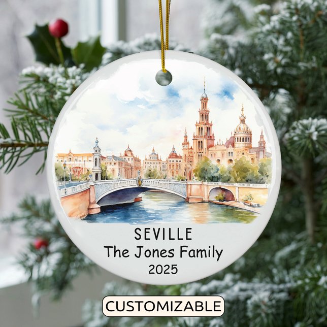 Personalisiert Sevilla Ornament, Spanien Keramik Ornament (Von Creator hochgeladen)